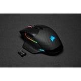 Corsair DARK CORE RGB PRO mus Højre hånd RF Wireless + Bluetooth + USB Type-A Optisk 18000 dpi, Gaming mus Sort, Højre hånd, Optisk, RF Wireless + Bluetooth + USB Type-A, 18000 dpi, Sort