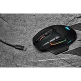 Corsair DARK CORE RGB PRO mus Højre hånd RF Wireless + Bluetooth + USB Type-A Optisk 18000 dpi, Gaming mus Sort, Højre hånd, Optisk, RF Wireless + Bluetooth + USB Type-A, 18000 dpi, Sort