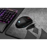 Corsair DARK CORE RGB PRO mus Højre hånd RF Wireless + Bluetooth + USB Type-A Optisk 18000 dpi, Gaming mus Sort, Højre hånd, Optisk, RF Wireless + Bluetooth + USB Type-A, 18000 dpi, Sort