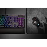 Corsair DARK CORE RGB PRO mus Højre hånd RF Wireless + Bluetooth + USB Type-A Optisk 18000 dpi, Gaming mus Sort, Højre hånd, Optisk, RF Wireless + Bluetooth + USB Type-A, 18000 dpi, Sort