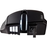 Corsair Scimitar RGB Elite mus Højre hånd USB Type-A Optisk 18000 dpi, Gaming mus Sort, Højre hånd, Optisk, USB Type-A, 18000 dpi, Sort