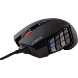 Corsair Scimitar RGB Elite mus Højre hånd USB Type-A Optisk 18000 dpi, Gaming mus Sort, Højre hånd, Optisk, USB Type-A, 18000 dpi, Sort