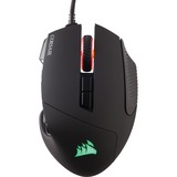 Corsair Scimitar RGB Elite mus Højre hånd USB Type-A Optisk 18000 dpi, Gaming mus Sort, Højre hånd, Optisk, USB Type-A, 18000 dpi, Sort