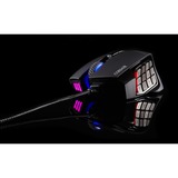 Corsair Scimitar RGB Elite mus Højre hånd USB Type-A Optisk 18000 dpi, Gaming mus Sort, Højre hånd, Optisk, USB Type-A, 18000 dpi, Sort