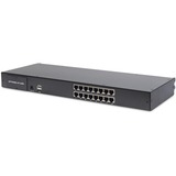 Digitus DS-72210 rack-konsol 43,2 cm (17") 1280 x 1024 pixel Sort 1U, KVM-switchen 43,2 cm (17"), 1280 x 1024 pixel, 1000:1, TFT, 16,78 millioner farver, Cat 5