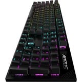 GIGABYTE AORUS K1 tastatur Spil USB QWERTY Engelsk Sort, Gaming-tastatur Sort, DE-layout, Røde kirsebær MX, Ledningsført, USB, Mekanisk, QWERTY, RGB LED, Sort