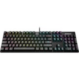 GIGABYTE AORUS K1 tastatur USB Sort, Gaming-tastatur Sort, DE-layout, Røde kirsebær MX, Fuld størrelse (100 %), USB, Mekanisk, RGB LED, Sort