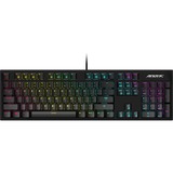 GIGABYTE AORUS K1 tastatur USB Sort, Gaming-tastatur Sort, DE-layout, Røde kirsebær MX, Fuld størrelse (100 %), USB, Mekanisk, RGB LED, Sort