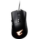 GIGABYTE AORUS M3 mus Højre hånd USB Type-A Optisk 6400 dpi, Gaming mus Sort (mat), Højre hånd, Optisk, USB Type-A, 6400 dpi, 12500 fps, Sort