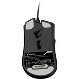 GIGABYTE AORUS M3 mus Højre hånd USB Type-A Optisk 6400 dpi, Gaming mus Sort (mat), Højre hånd, Optisk, USB Type-A, 6400 dpi, 12500 fps, Sort