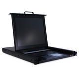 Inter-Tech KVM-1708 rack-konsol 43,2 cm (17") 1280 x 1024 pixel Stål Sort, KVM-switchen 43,2 cm (17"), 1280 x 1024 pixel, 300 cd/m², 1000:1, USB, PS/2, USB, PS/2