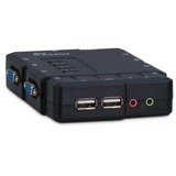 Inter-Tech KVM-CS-41UA KVM Switch Sort, KVM-switchen 1920 x 1440 pixel, Sort