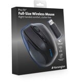 Kensington WIRELESS FULL SIZE MOUSE, Mus Sort, Ambidextrous, Optisk, RF trådløst, 1600 dpi, Sort