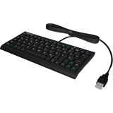 KeySonic ACK-3401U tastatur USB QWERTZ Tysk Sort Sort, DE-layout, X-Type-Membran, Mini, USB, Membran, QWERTZ, Sort