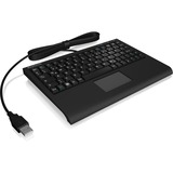 KeySonic ACK-3410 tastatur USB QWERTZ Tysk Sort Sort, DE-layout, Mini, USB, Membran, QWERTZ, Sort