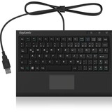 KeySonic ACK-3410 tastatur USB QWERTZ Tysk Sort Sort, DE-layout, Mini, USB, Membran, QWERTZ, Sort