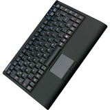 KeySonic ACK-540U+ tastatur USB QWERTY US engelsk Sort Sort, Amerikansk layout, Mini, Ledningsført, USB, Membran, QWERTY, Sort
