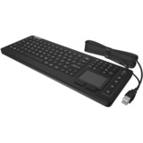 KeySonic KSK-6231 INEL (DE) tastatur Industriel USB QWERTZ Tysk Sort Sort, DE-layout, Fuld størrelse (100 %), Ledningsført, USB, Membran, QWERTZ, Sort