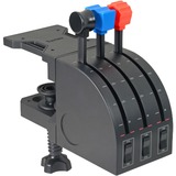 Logitech Flight Throttle Quadrant Sort, Blå, Rød USB 2.0 Flysimulator Analog/digital PC, Schubregler Flysimulator, PC, Analog/digital, Ledningsført, USB 2.0, Sort, Blå, Rød