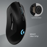 Logitech G703 Lightspeed mus Højre hånd RF trådløst Optisk 25600 dpi, Gaming mus Sort, Højre hånd, Optisk, RF trådløst, 25600 dpi, 1 ms, Sort