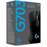 Logitech G703 Lightspeed mus Højre hånd RF trådløst Optisk 25600 dpi, Gaming mus Sort, Højre hånd, Optisk, RF trådløst, 25600 dpi, 1 ms, Sort