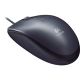 Logitech Mouse M90 mus Ambidextrous USB Type-A Optisk 1000 dpi mørk grå, Ambidextrous, Optisk, USB Type-A, 1000 dpi, Grå, Detail