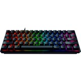 Razer Huntsman Mini tastatur USB QWERTZ Tysk Sort, Gaming-tastatur Sort, DE-layout, Razer lineær optisk (rød), 60%, USB, Optomekanisk nøglekontakt, QWERTZ, RGB LED, Sort