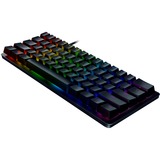 Razer Huntsman Mini tastatur USB QWERTZ Tysk Sort, Gaming-tastatur Sort, DE-layout, Razer lineær optisk (rød), 60%, USB, Optomekanisk nøglekontakt, QWERTZ, RGB LED, Sort