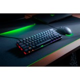 Razer Huntsman Mini tastatur USB QWERTZ Tysk Sort, Gaming-tastatur Sort, DE-layout, Razer lineær optisk (rød), 60%, USB, Optomekanisk nøglekontakt, QWERTZ, RGB LED, Sort