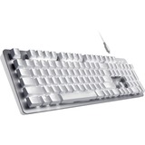 Razer Pro Type tastatur USB + Bluetooth Sølv, Hvid Hvid/Sølv, Amerikansk layout, Razer certificeret mekaniske Orange Switcher, Full-size (100%), USB + Bluetooth, Mekanisk, LED, Sølv, Hvid