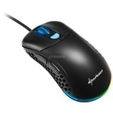 Sharkoon Light² 200 mus Højre hånd USB Type-A Optisk 16000 dpi, Gaming mus Sort, Højre hånd, Optisk, USB Type-A, 16000 dpi, Sort