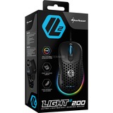 Sharkoon Light² 200 mus Højre hånd USB Type-A Optisk 16000 dpi, Gaming mus Sort, Højre hånd, Optisk, USB Type-A, 16000 dpi, Sort