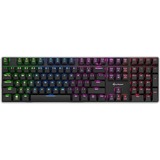 Sharkoon PureWriter RGB tastatur USB AZERTY Fransk Sort, Gaming-tastatur Sort, FR-layout, Kailh Choc Low Profile Red, USB, Mekanisk, AZERTY, RGB LED, Sort