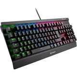 Sharkoon SKILLER MECH SGK3 tastatur USB Tysk Sort, Gaming-tastatur Sort, Standard, Ledningsført, USB, Mekanisk, RGB LED, Sort