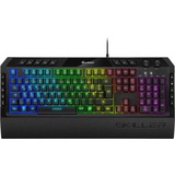 Sharkoon Skiller SGK5 tastatur USB QWERTZ Tysk Sort, Gaming-tastatur Sort, DE-layout, Gummi dome, Fuld størrelse (100 %), USB, Mekanisk, QWERTZ, RGB LED, Sort