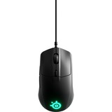 SteelSeries Rival 3 mus Højre hånd USB Type-A Optisk 8500 dpi, Gaming mus Sort, Højre hånd, Optisk, USB Type-A, 8500 dpi, 1 ms, Sort