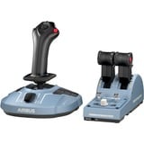 Thrustmaster TCA Officer Pack Airbus Edition Sort, Blå USB Flysimulator Analog/digital PC, Sæt Blå-grå/Sort, Flysimulator, PC, Analog/digital, Ledningsført, USB, USB Type-C