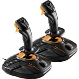 Thrustmaster T.16000M FCS SPACE SIM DUO Sort, Orange USB Flightstick Analog/digital PC, Joystick Sort/Orange, Flightstick, PC, Analog/digital, Ledningsført, USB, Sort, Orange