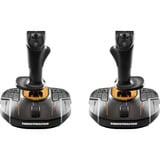 Thrustmaster T.16000M FCS SPACE SIM DUO Sort, Orange USB Flightstick Analog/digital PC, Joystick Sort/Orange, Flightstick, PC, Analog/digital, Ledningsført, USB, Sort, Orange