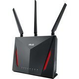 ASUS RT-AC86U trådløs router Gigabit Ethernet Dual-band (2,4 GHz / 5 GHz) 4G Sort, Mesh router Wi-Fi 4 (802.11n), Dual-band (2,4 GHz / 5 GHz), Ethernet LAN, 4G, Sort, Bordplade router