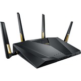 ASUS RT-AX88U trådløs router Dual-band (2,4 GHz / 5 GHz) 3G 4G Sort Sort/Guld, Wi-Fi 6 (802.11ax), Dual-band (2,4 GHz / 5 GHz), Ethernet LAN, 3G, Sort, Bordplade router