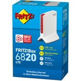 AVM FRITZ!Box 6820 LTE, WIRELESS LTE router FRITZ!Box 6820 LTE, Wi-Fi 4 (802.11n), Enkelt band (2,4 GHz), Ethernet LAN, 3G, Hvid, Bordplade router