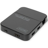 Digitus DA-70882 interface hub USB 2.0 625 Mbit/s Sort, Docking station Sort, USB 2.0, USB 3.2 Gen 1 (3.1 Gen 1) Type-A, MicroSD (TransFlash), SD, SDHC, SDXC, 625 Mbit/s, Sort, Plast