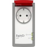 FRITZ! FRITZ!DECT 210, Stikkontakt adapter Hvid/Rød, DECT 210, Indendørs/udendørs, Hvid, IP44, Strøm, Spænding, kW, Digital, Trådløs