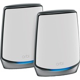 Netgear Orbi RBK852 AX6000 WiFi 6 Mesh System Tri-band (2,4 GHz / 5 GHz / 5 GHz) Wi-Fi 6 (802.11ax) Grå, Hvid 8 Intern, Mesh router Hvid/Sølv, Grå, Hvid, Intern, Aktivitet, LAN, Link, Strøm, System, WAN, WLAN, Omniretningsbestemt, 350 m², CE, FCC