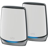 Netgear Orbi RBK852 AX6000 WiFi 6 Mesh System Tri-band (2,4 GHz / 5 GHz / 5 GHz) Wi-Fi 6 (802.11ax) Grå, Hvid 8 Intern, Mesh router Hvid/Sølv, Grå, Hvid, Intern, Aktivitet, LAN, Link, Strøm, System, WAN, WLAN, Omniretningsbestemt, 350 m², CE, FCC