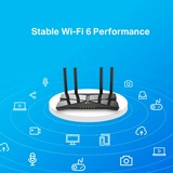 TP-Link Archer AX10 trådløs router Gigabit Ethernet Dual-band (2,4 GHz / 5 GHz) Sort Sort, Wi-Fi 6 (802.11ax), Dual-band (2,4 GHz / 5 GHz), Ethernet LAN, Sort, Bordplade router
