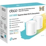 TP-Link Deco X20 (2-pack) Dual-band (2,4 GHz / 5 GHz) Wi-Fi 5 (802.11ac) Hvid Intern, Mesh router Hvid, Hvid, Intern, Mesh-system, Strøm, FCC: <30 dBm, CE: <20 dBm (2.4 GHz), <23 dBm (5 GHz), Dual-band (2,4 GHz / 5 GHz)