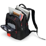 DICOTA Backpack Plus SPIN rygsæk Sort Polyester Sort, Sport, Unisex, 35,6 cm (14"), Notebook rum, Polyester