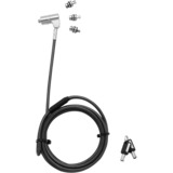 DICOTA D31699 kabellås Sort 2 m, Slot antracit, 2 m, Plast, Stål, Sort